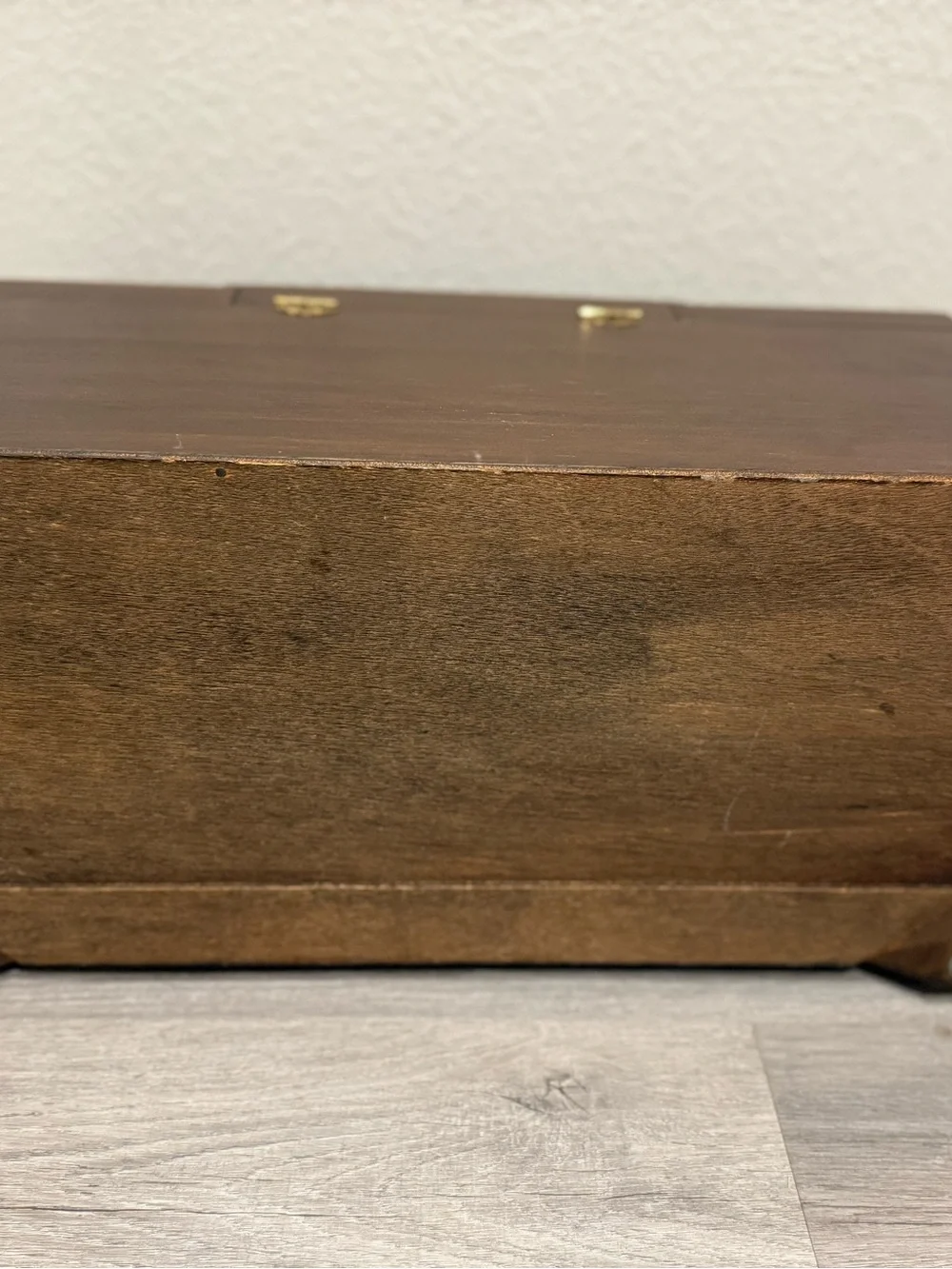 Decorative Blue Fabric-Lined Jewelry Box with Mirror - Brand Unspecified